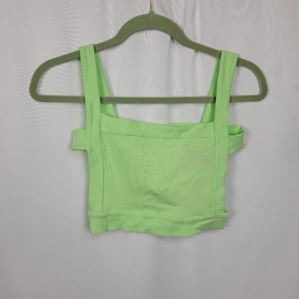 Urban outfitters ribbed cage back bralette crop